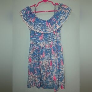 Lilly Pulitzer Girls Amaris Mini Dress Boatyliciou Zanzibar Blue